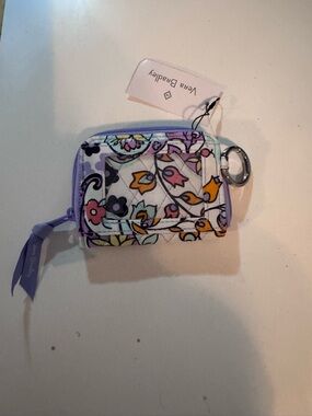 Vera Bradley Lavender Quilted Keyring Zip Pouch